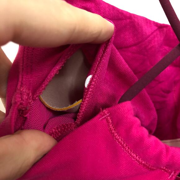 Lululemon Dancing Warrior Tank Jeweled Magenta Luon Strappy Back Yoga Top 8 - Picture 7 of 9